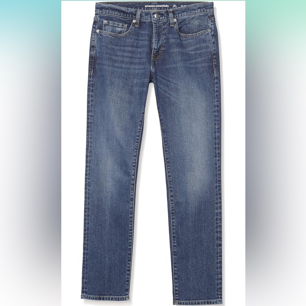 Amazon Essentials Men's‎ Slim Fit Stretch Jeans Medium Wash Blue 36x30 NWT